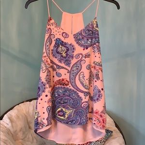 Express paisley/light pink reversible camisole.